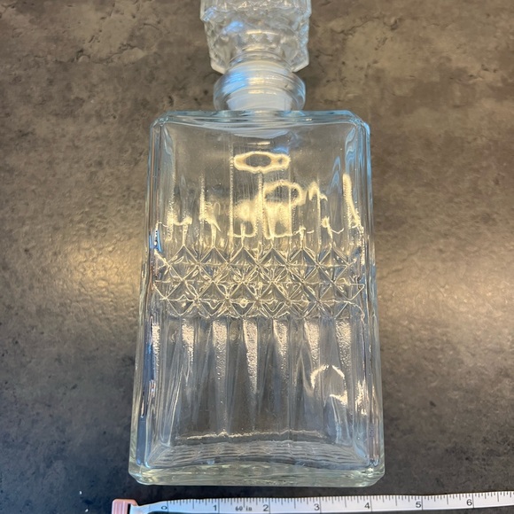 Vintage Glass Crystal Cut Decanter with Stopper - Picture 1 of 6